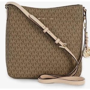 Michael Kors MK Metallic Signature Logo women’s Messenger Crossbody Bag-Mocha